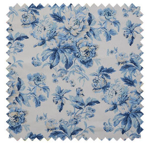 Arbour Bluejay - Florals & Prints Roman Shade