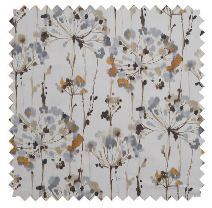 Crane Slate - Florals & Prints Roman Shade