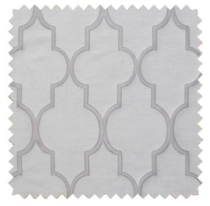 Hampton Light Grey - Designer Patterns Roman Shade
