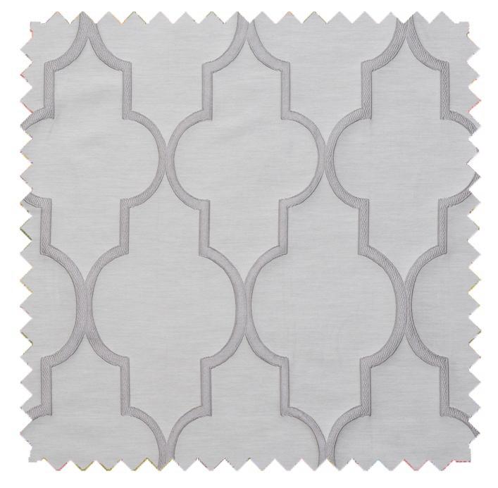 Hampton Light Grey - Designer Patterns Roman Shade