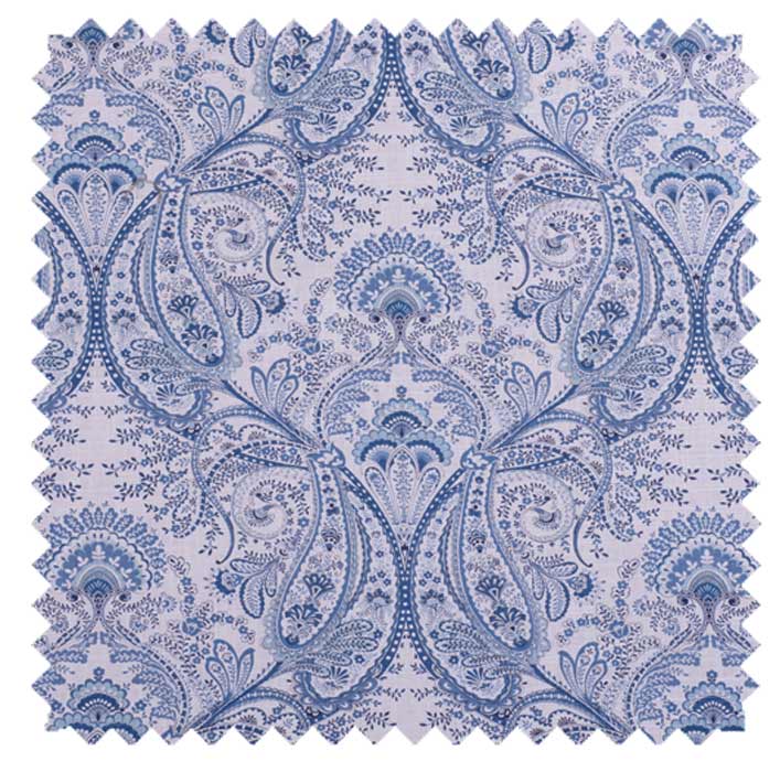 Holland Frost Blue - Florals & Prints Roman Shade