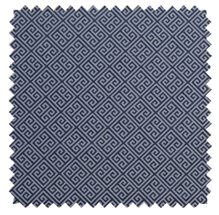 Menorca Navy White - Vibrant Prints & Solids Roman Shade