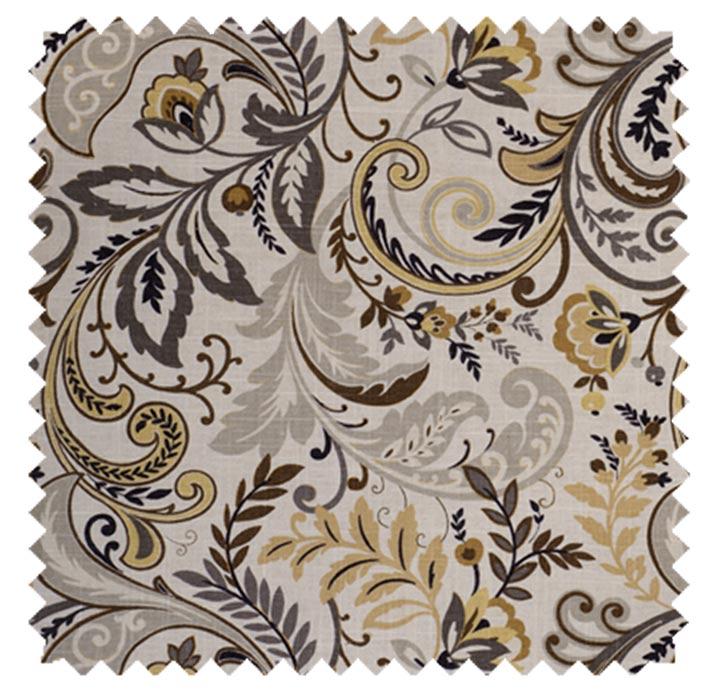 San Remo Charcoal - Florals & Prints Roman Shade