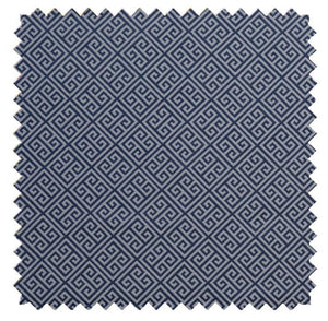 Menorca Navy White - Vibrant Prints & Solids Roman Shade
