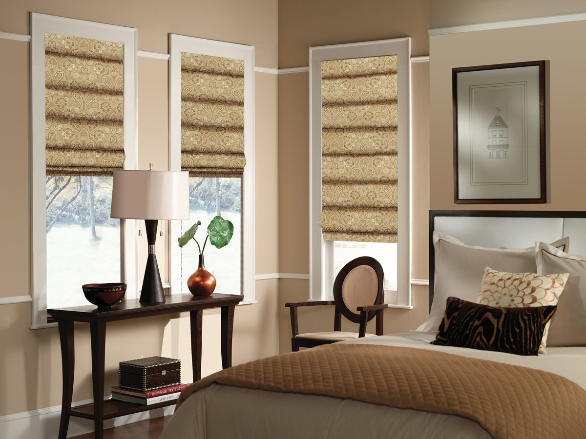 Bold Prints and Solids Roman Shades