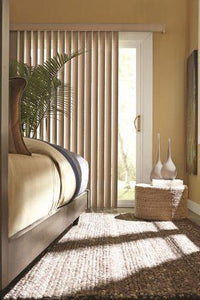 3 ½" Faux Wood Grain Vertical Blinds