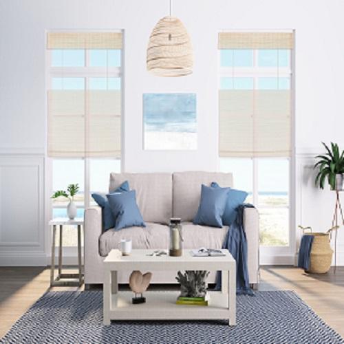 Cordless TDBU Woven Wood Shades